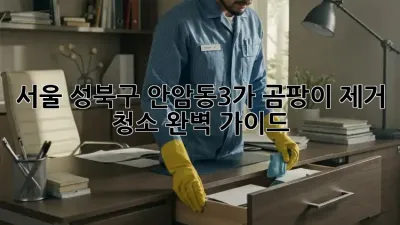 서울 성북구 안암동3가 곰팡이 제거 청소 완벽 가이드